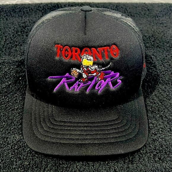 🔥🏀 Vintage TORONTO RAPTORS NBA Champions Snapback Foam Trucker HAT  - PERFECT - Picture 1 of 8